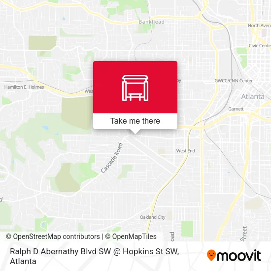 Ralph D Abernathy Blvd SW @ Hopkins St SW map
