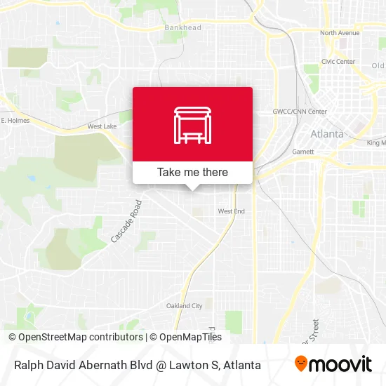 Mapa de Ralph David Abernath Blvd @ Lawton S