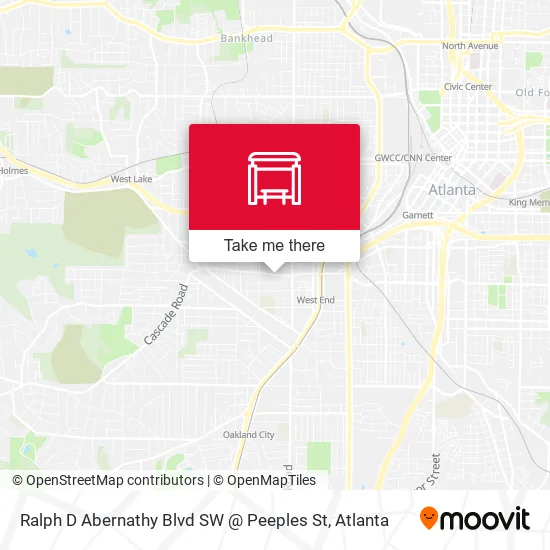 Mapa de Ralph D Abernathy Blvd SW @ Peeples St