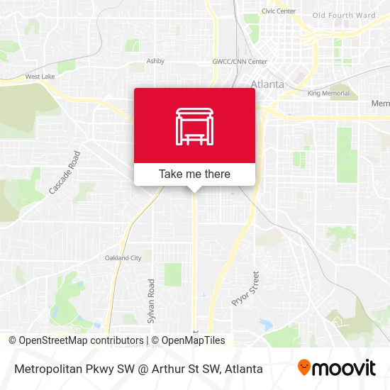 Mapa de Metropolitan Pkwy SW @ Arthur St SW