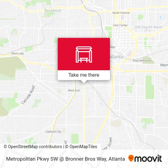Mapa de Metropolitan Pkwy SW @ Bronner Bros Way