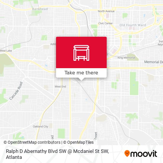 Ralph D Abernathy Blvd SW @ Mcdaniel St SW map