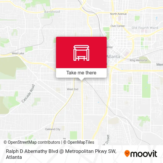Mapa de Ralph D Abernathy Blvd @ Metropolitan Pkwy SW