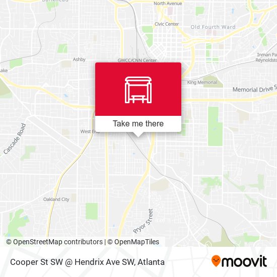 Mapa de Cooper St SW @ Hendrix Ave SW