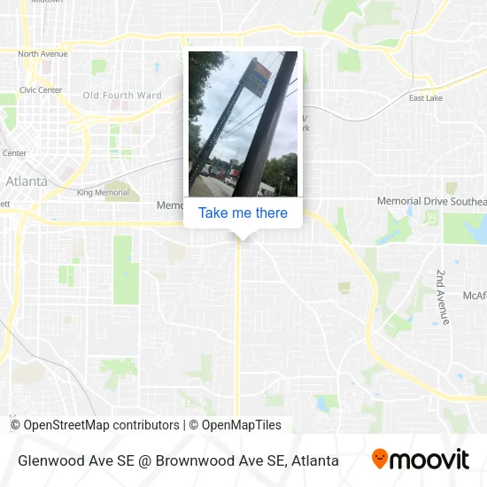 Mapa de Glenwood Ave SE @ Brownwood Ave SE