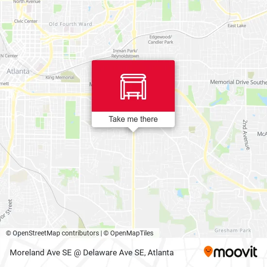 Mapa de Moreland Ave SE @ Delaware Ave SE