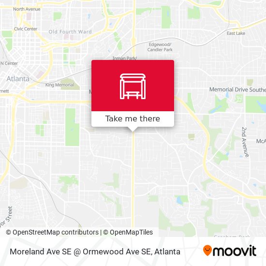 Moreland Ave SE @ Ormewood Ave SE map