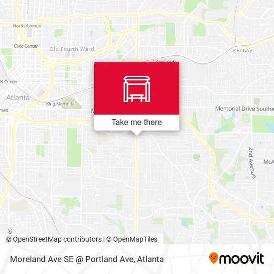 Mapa de Moreland Ave SE @ Portland Ave