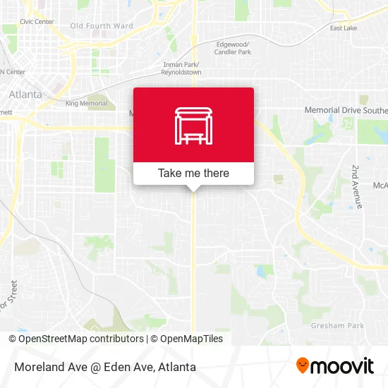 Moreland Ave @ Eden Ave map
