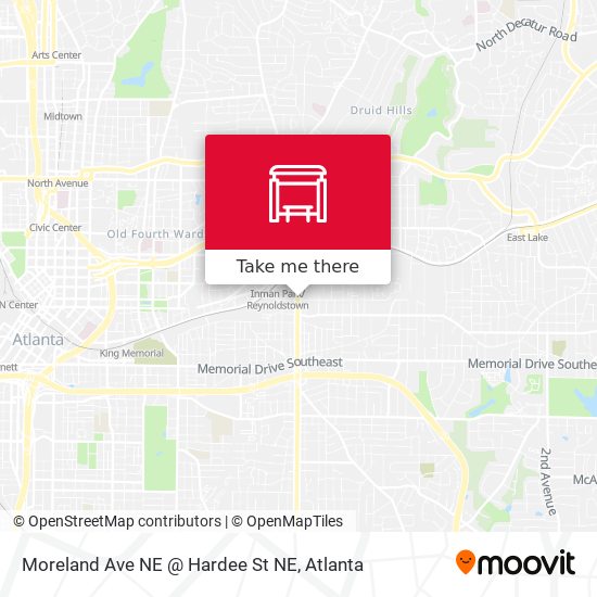 Mapa de Moreland Ave NE @ Hardee St NE