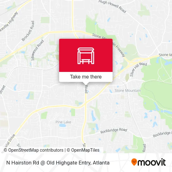 N Hairston Rd @ Old Highgate Entry map
