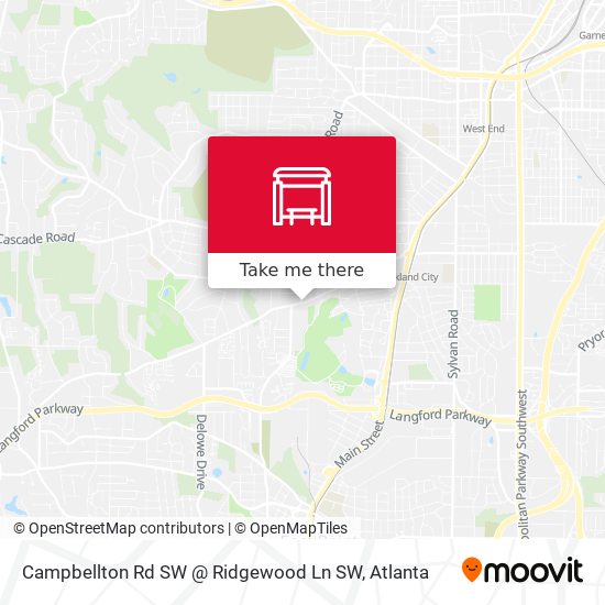 Mapa de Campbellton Rd SW @ Ridgewood Ln SW