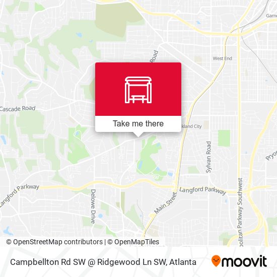Mapa de Campbellton Rd SW @ Ridgewood Ln SW