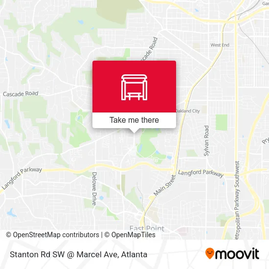 Mapa de Stanton Rd SW @ Marcel Ave