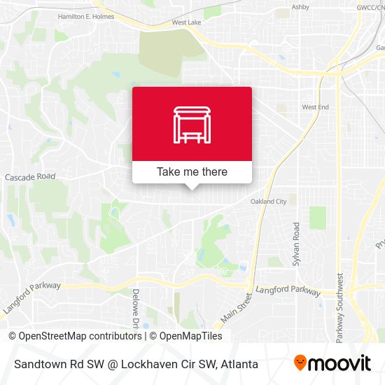 Sandtown Rd SW @ Lockhaven Cir SW map