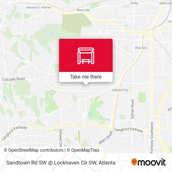 Mapa de Sandtown Rd SW @ Lockhaven Cir SW