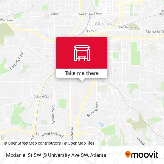 Mcdaniel St SW @ University Ave SW map