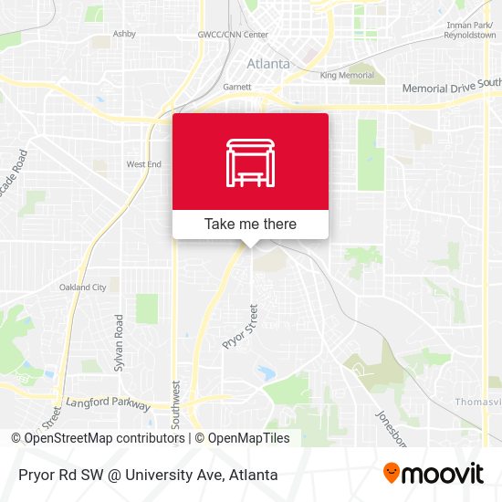 Pryor Rd SW @ University Ave map