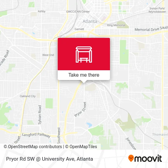 Mapa de Pryor Rd SW @ University Ave