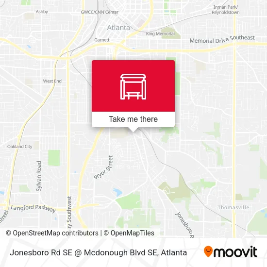 Mapa de Jonesboro Rd SE @ Mcdonough Blvd SE