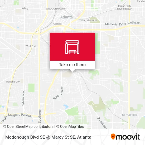 Mapa de Mcdonough Blvd SE @ Marcy St SE
