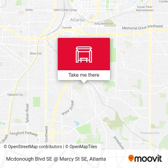Mapa de Mcdonough Blvd SE @ Marcy St SE