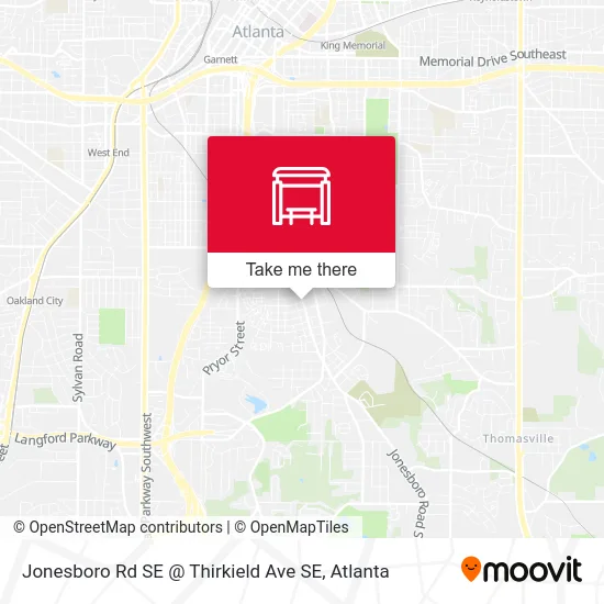 Mapa de Jonesboro Rd SE @ Thirkield Ave SE
