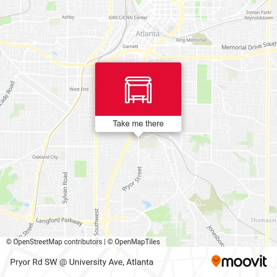 Mapa de Pryor Rd SW @ University Ave