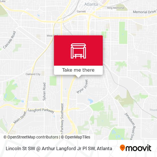 Lincoln St SW @ Arthur Langford Jr Pl SW map