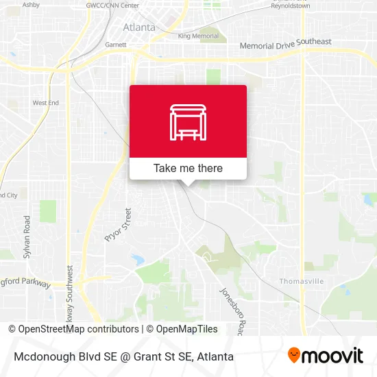 Mapa de Mcdonough Blvd SE @ Grant St SE