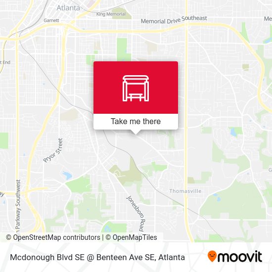 Mcdonough Blvd SE @ Benteen Ave SE map
