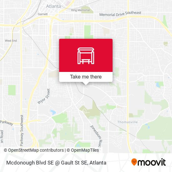Mapa de Mcdonough Blvd SE @ Gault St SE