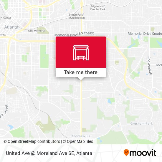 Mapa de United Ave @ Moreland Ave SE
