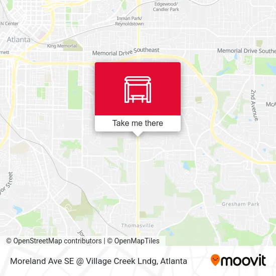 Moreland Ave SE @ Village Creek Lndg map