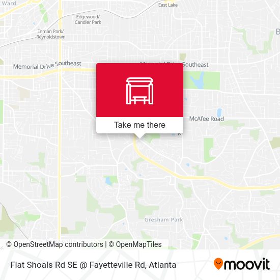 Mapa de Flat Shoals Rd SE @ Fayetteville Rd