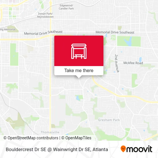 Mapa de Bouldercrest Dr SE @ Wainwright Dr SE