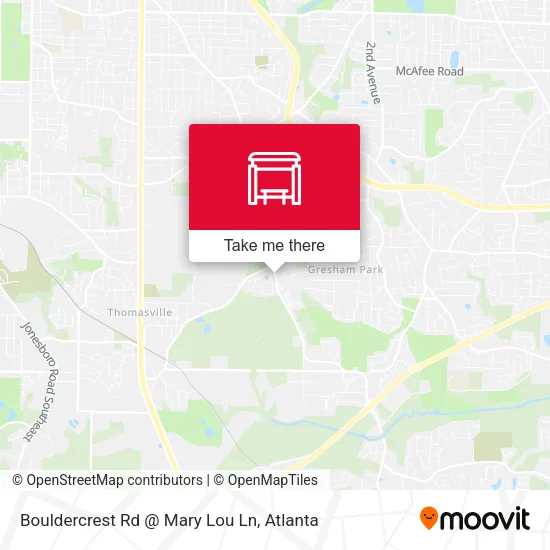 Mapa de Bouldercrest Rd @ Mary Lou Ln