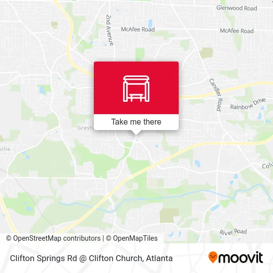 Mapa de Clifton Springs Rd @ Clifton Church