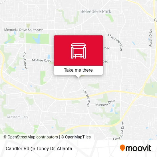 Candler Rd @ Toney Dr map