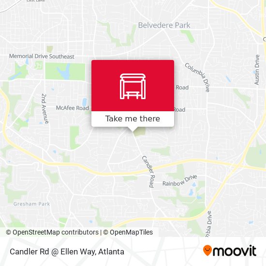 Candler Rd @ Ellen Way map
