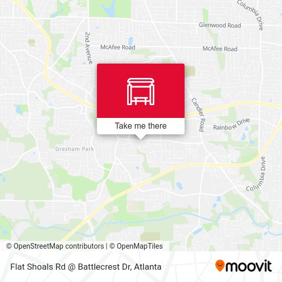 Flat Shoals Rd @ Battlecrest Dr map