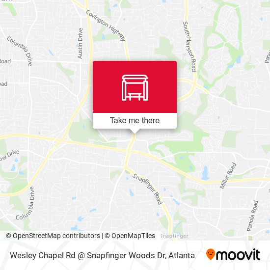 Wesley Chapel Rd @ Snapfinger Woods Dr map