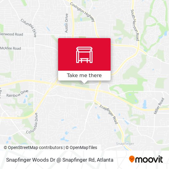 Snapfinger Woods Dr @ Snapfinger Rd map