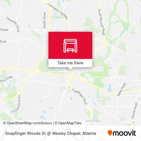 Mapa de Snapfinger Woods Dr @ Wesley Chapel