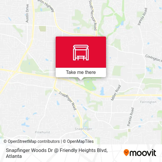 Snapfinger Woods Dr @ Friendly Heights Blvd map