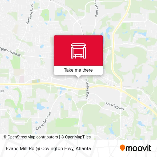 Mapa de Evans Mill Rd @ Covington Hwy