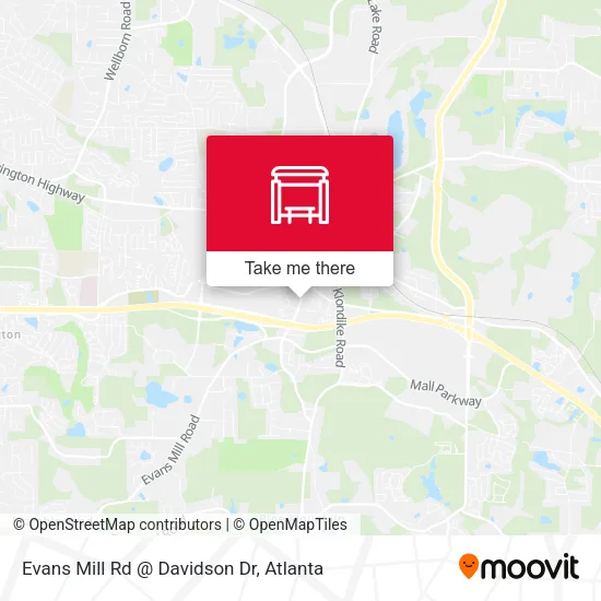 Evans Mill Rd @ Davidson Dr map