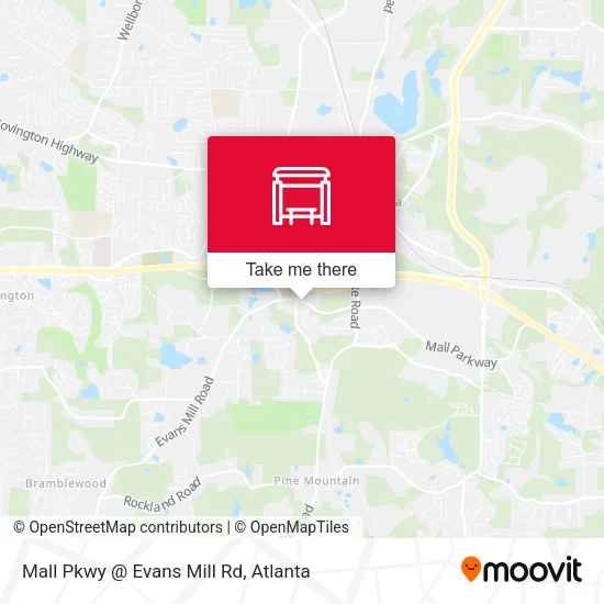 Mall Pkwy @ Evans Mill Rd map