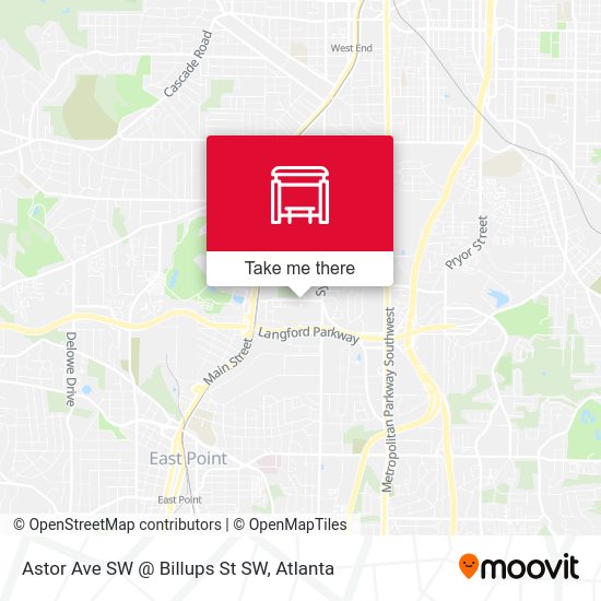 Astor Ave SW @ Billups St SW map