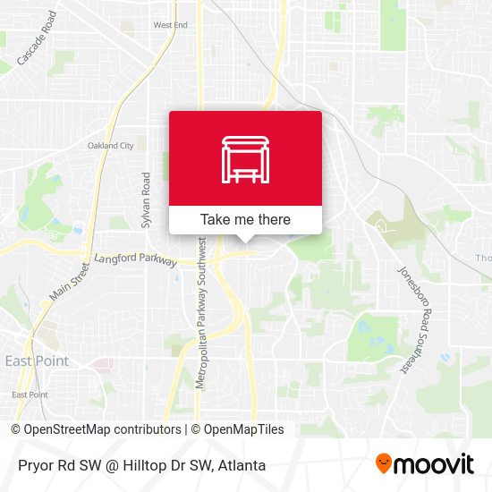 Pryor Rd SW @ Hilltop Dr SW map